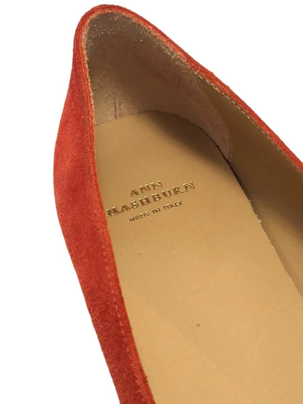 Ann Mashburn Buckle Shoe Suede Minimalist Square Toe Flats